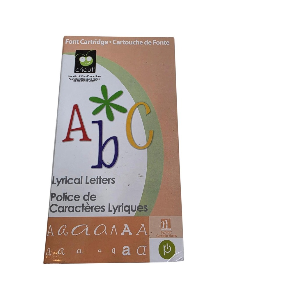 CRICUT Lyrical Letters Font Cartridge Keypad Overlay Handbook All Machines